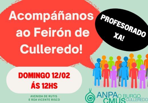 Concentración do vindeiro domingo no Feirón de Culleredo convocada pola ANPA do Conservatorio de  Culleredo